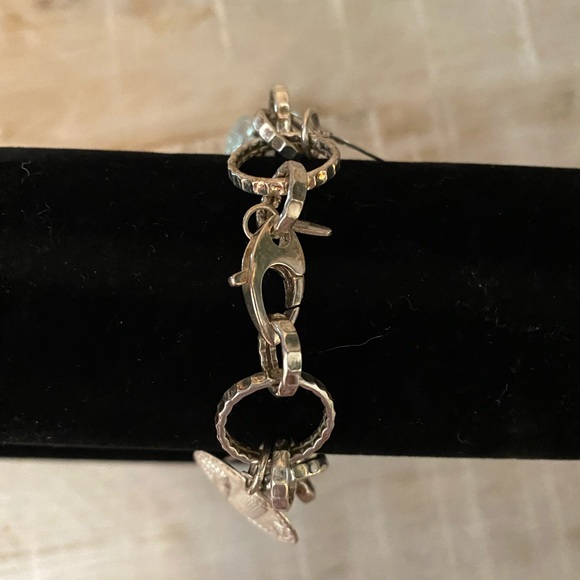 STERLING SILVER 925 Coins Charm Bracelet - Picture 8 of 10